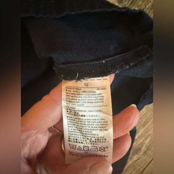 Banana Republic Lyocell Shirt Dress Navy Size 12 Collared with Buttons - Picture 3 of 6